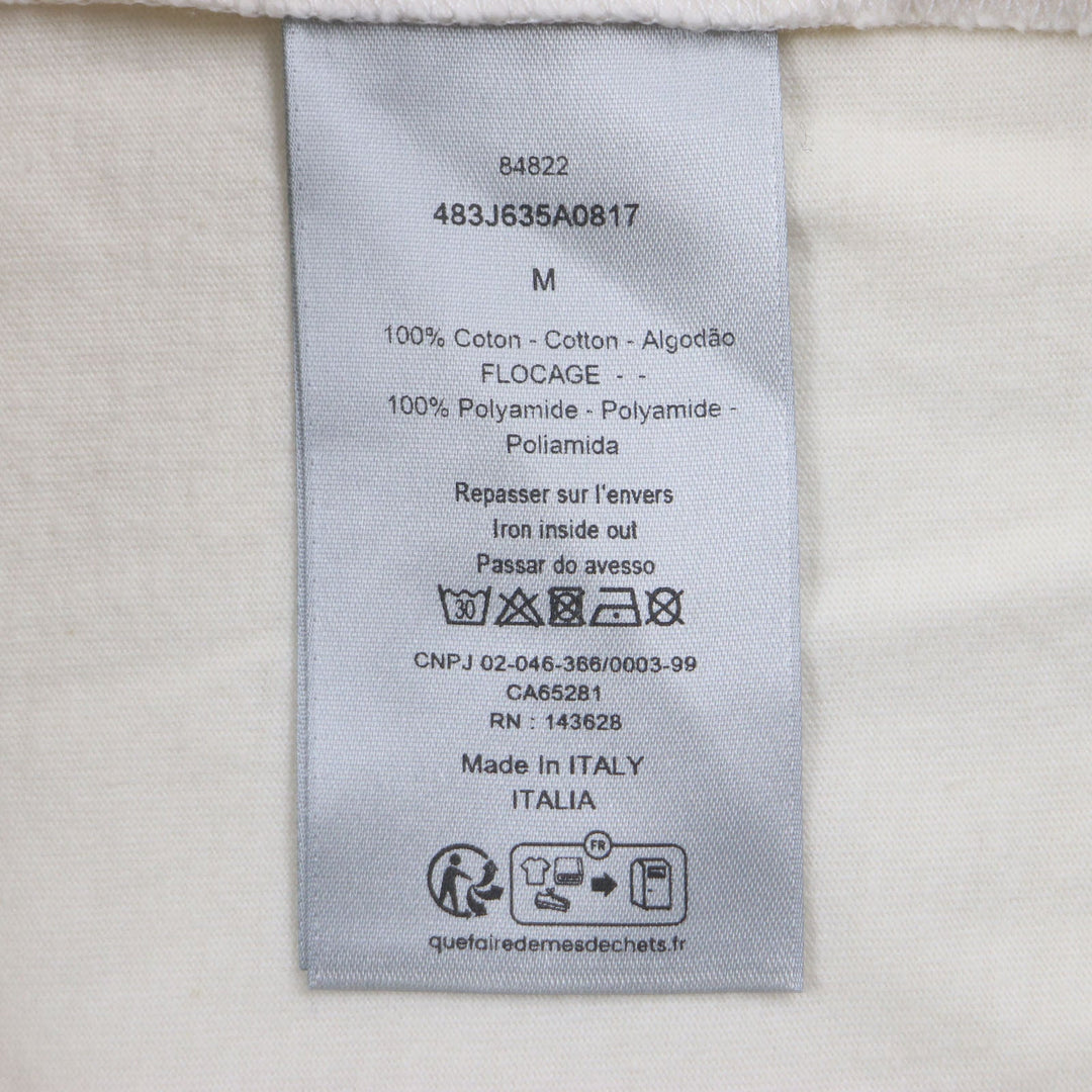 Dior HOMME Short sleeve T-shirt 483J635A0817 Main: 100% cotton, Main: 100% nylon cream Bobby mens M Used Authentic