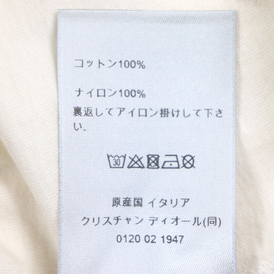 Dior HOMME Short sleeve T-shirt 483J635A0817 Main: 100% cotton, Main: 100% nylon cream Bobby mens M Used Authentic