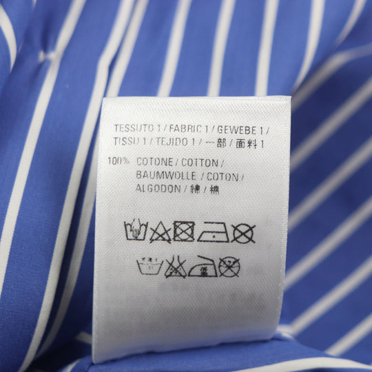 BALENCIAGA Long sleeve shirt 556878 cotton Blue white mens 38 Used Authentic
