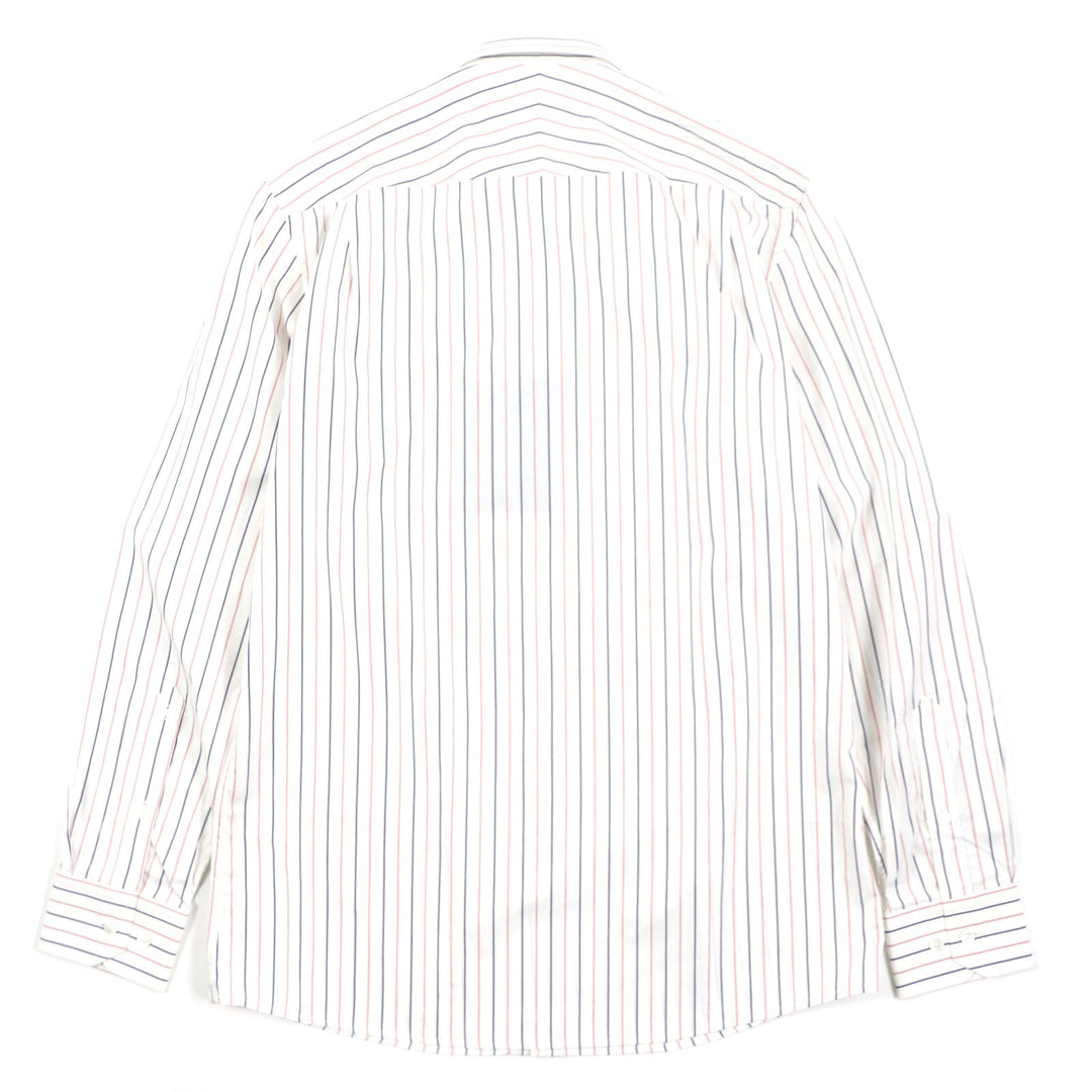 LOUIS VUITTON Long sleeve shirt Main: 100% cotton White Navy Pink mens 39/15 1/2 Used Authentic