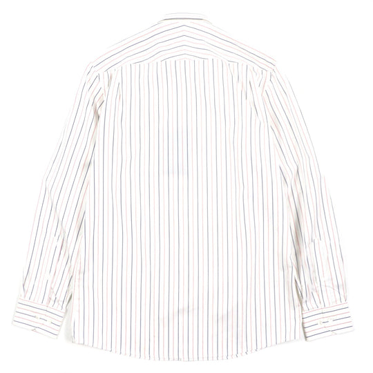 LOUIS VUITTON Long sleeve shirt Main: 100% cotton White Navy Pink mens 39/15 1/2 Used Authentic