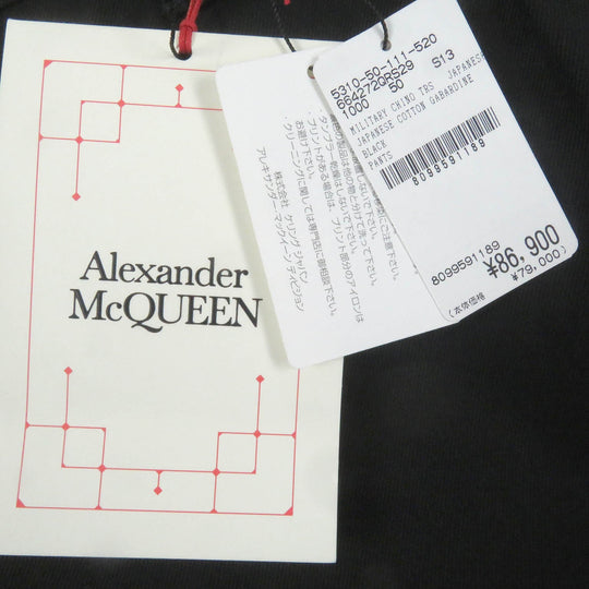 Alexander McQueen cargo pants 664272 cotton black mens 50 Used Authentic
