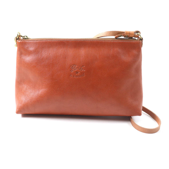 IL BISONTE Shoulder Bag Main: Leather Brown Women Used Authentic