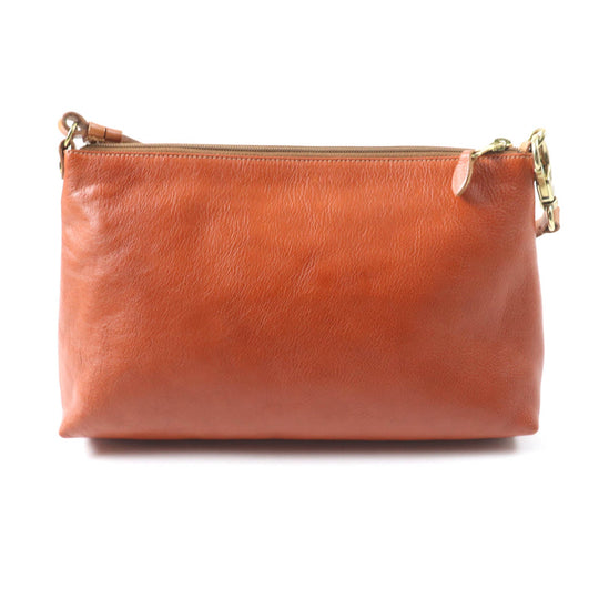 IL BISONTE Shoulder Bag Main: Leather Brown Women Used Authentic
