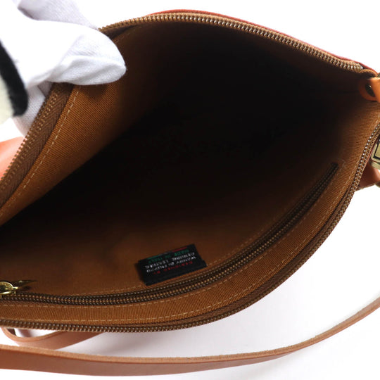 IL BISONTE Shoulder Bag Main: Leather Brown Women Used Authentic