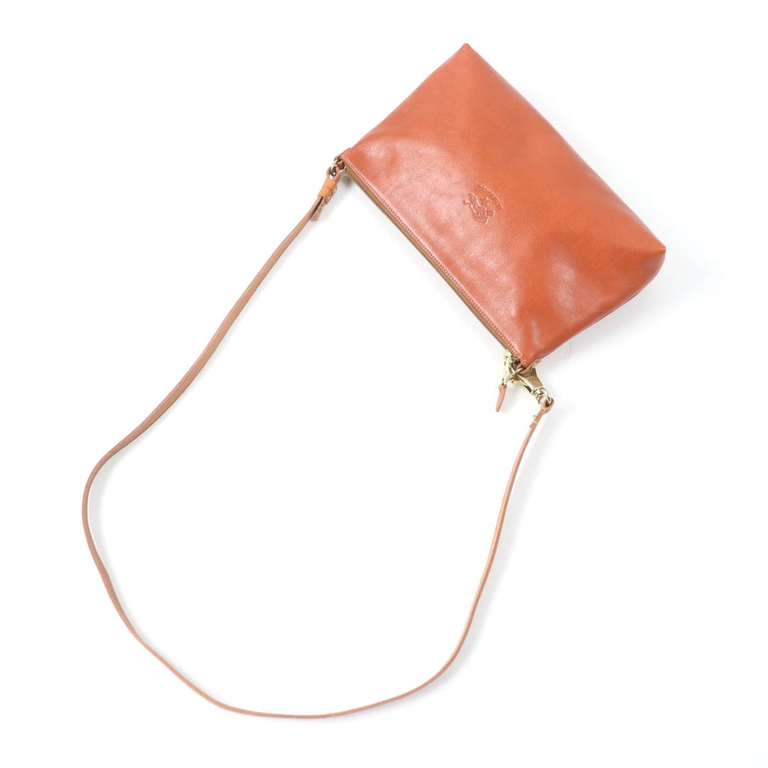 IL BISONTE Shoulder Bag Main: Leather Brown Women Used Authentic