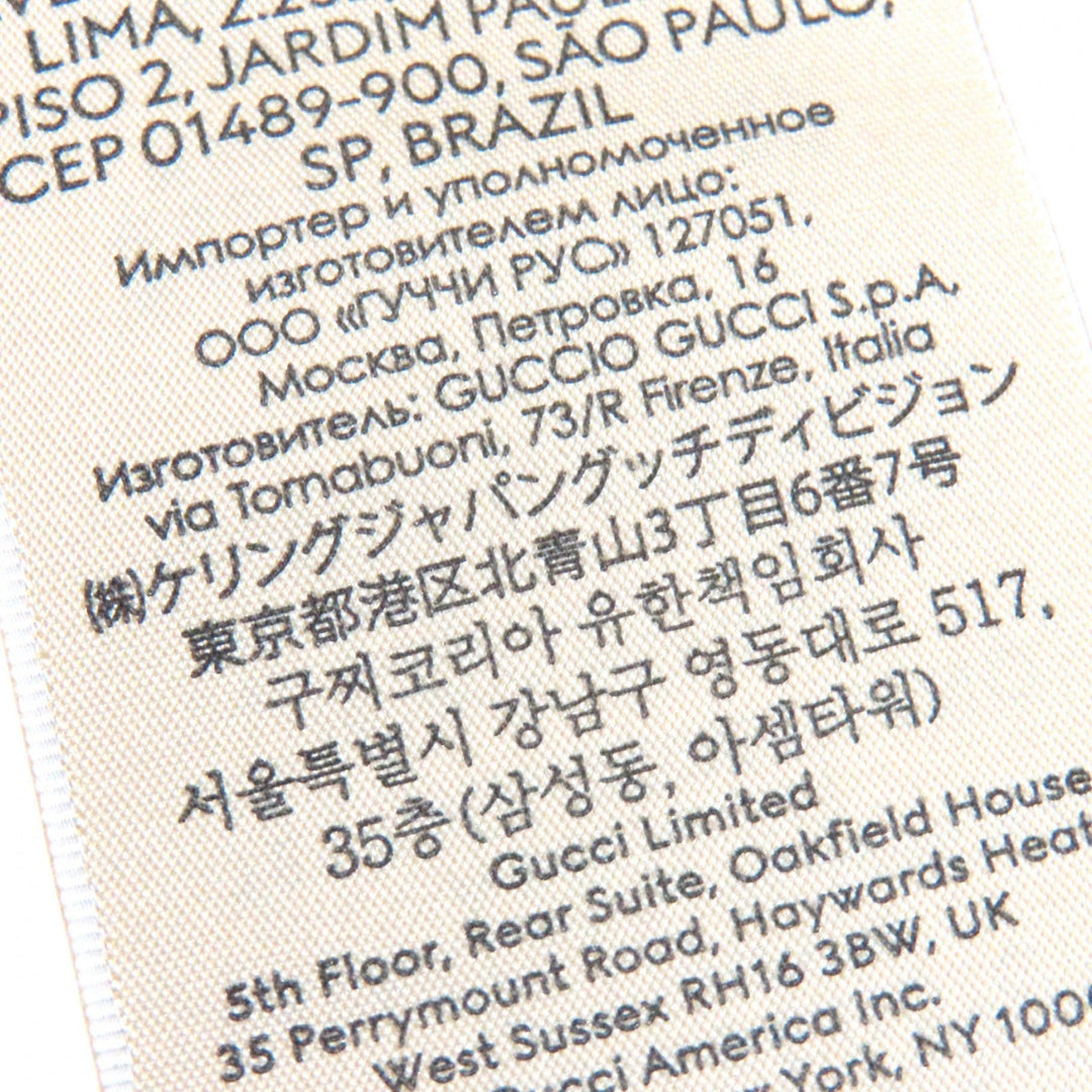 GUCCI scarf 774819 Main: 100% silk Black beige GG Chain Horsebit Print Silk Neck Bow Women Used Authentic