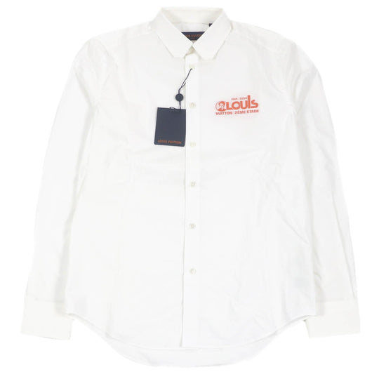 LOUIS VUITTON Long sleeve shirt Main: 100% cotton white mens S Used Authentic