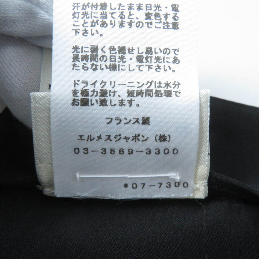 HERMES skirt Main: 100% silk black Women 36 Used Authentic
