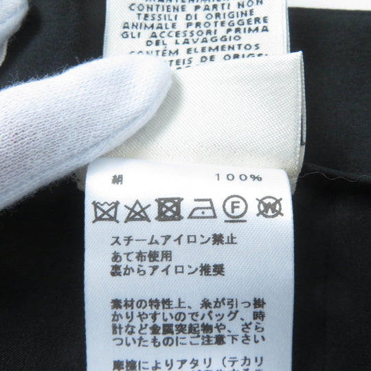 HERMES skirt Main: 100% silk black Women 36 Used Authentic