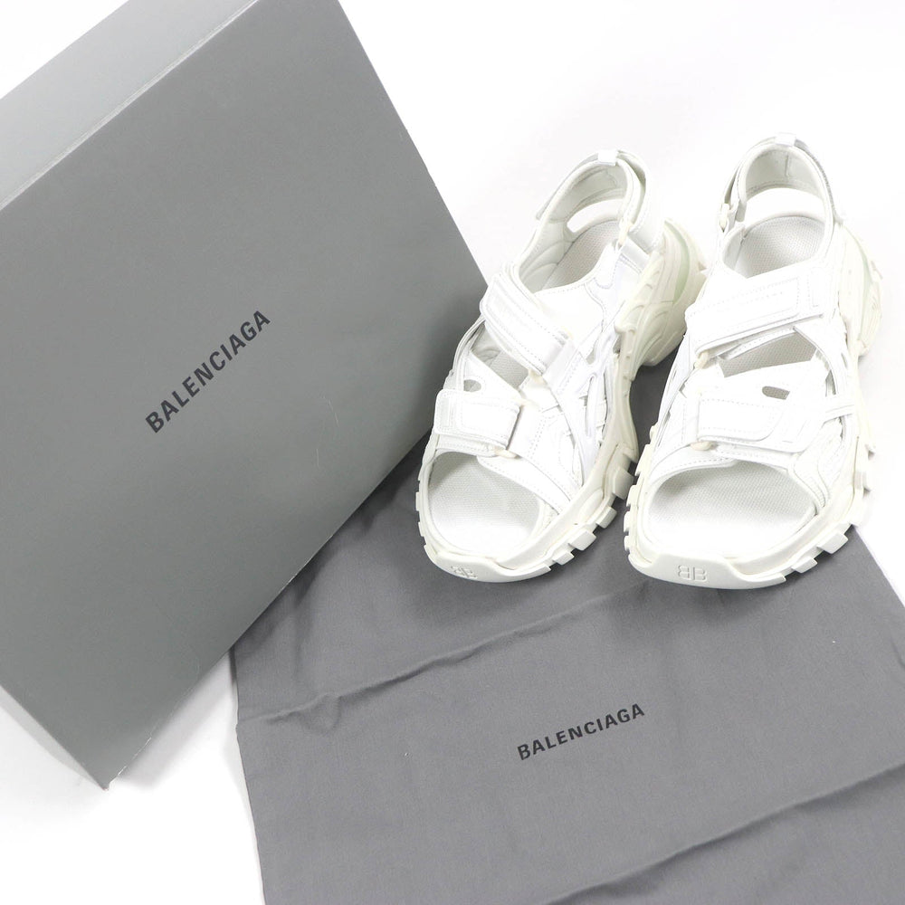 BALENCIAGA Sandals 617543 mesh white TRACK SANDAL Women 39 Used Authentic
