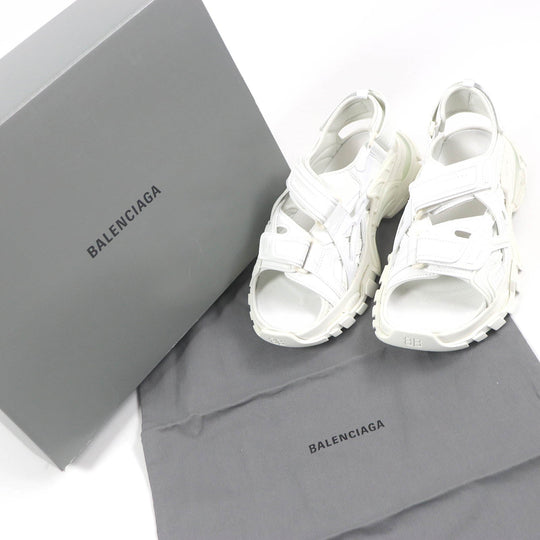 BALENCIAGA Sandals 617543 mesh white TRACK SANDAL Women 39 Used Authentic