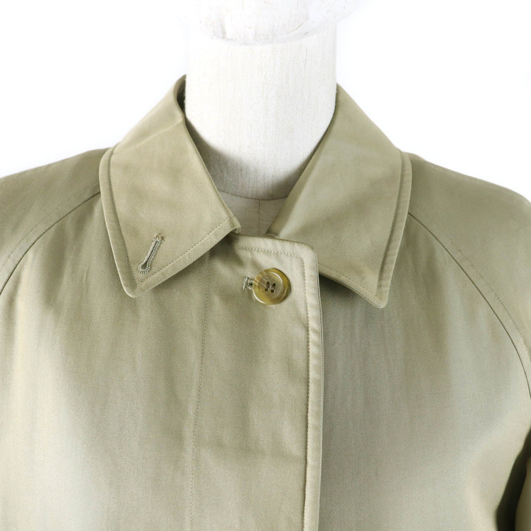 BURBERRY Stainless collar coat FD080-030-41 Outer: 100% cotton, Lining: cotton, Part: cotton, Lining: 100% wool, Lining: polyester khaki Women 11 Used Authentic