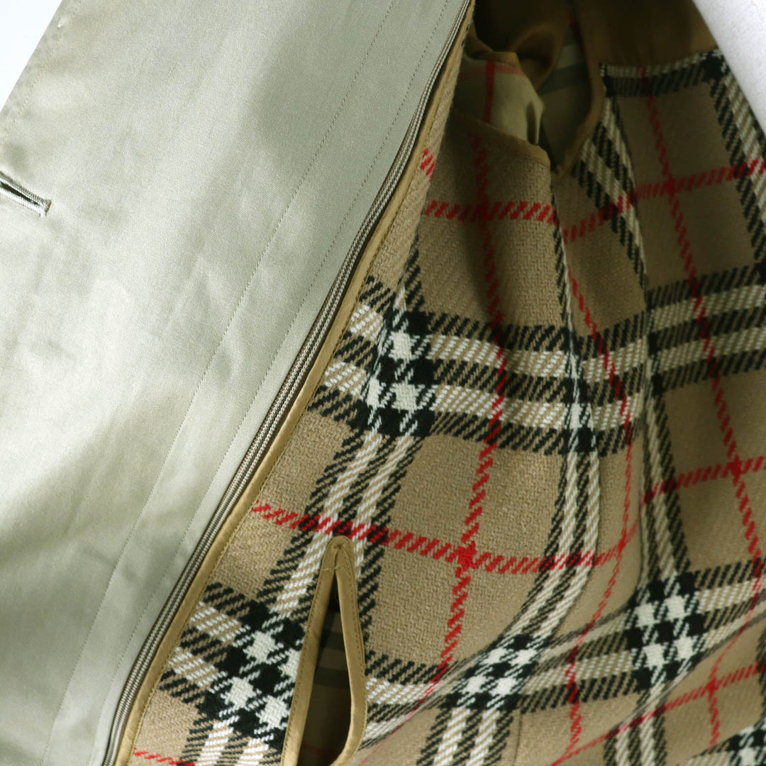 BURBERRY Stainless collar coat FD080-030-41 Outer: 100% cotton, Lining: cotton, Part: cotton, Lining: 100% wool, Lining: polyester khaki Women 11 Used Authentic