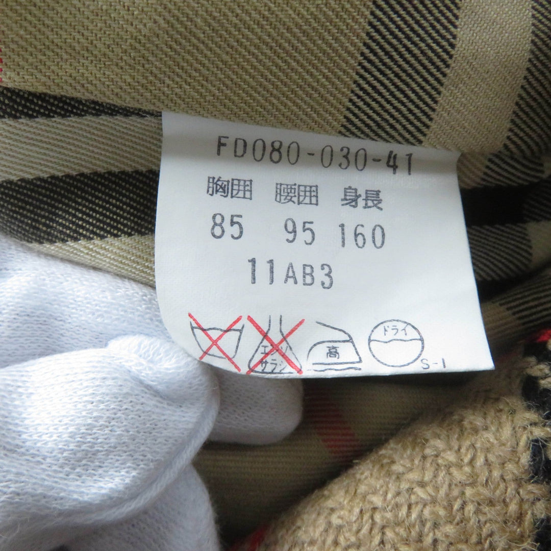 BURBERRY Stainless collar coat FD080-030-41 Outer: 100% cotton, Lining: cotton, Part: cotton, Lining: 100% wool, Lining: polyester khaki Women 11 Used Authentic