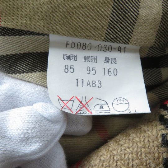 BURBERRY Stainless collar coat FD080-030-41 Outer: 100% cotton, Lining: cotton, Part: cotton, Lining: 100% wool, Lining: polyester khaki Women 11 Used Authentic