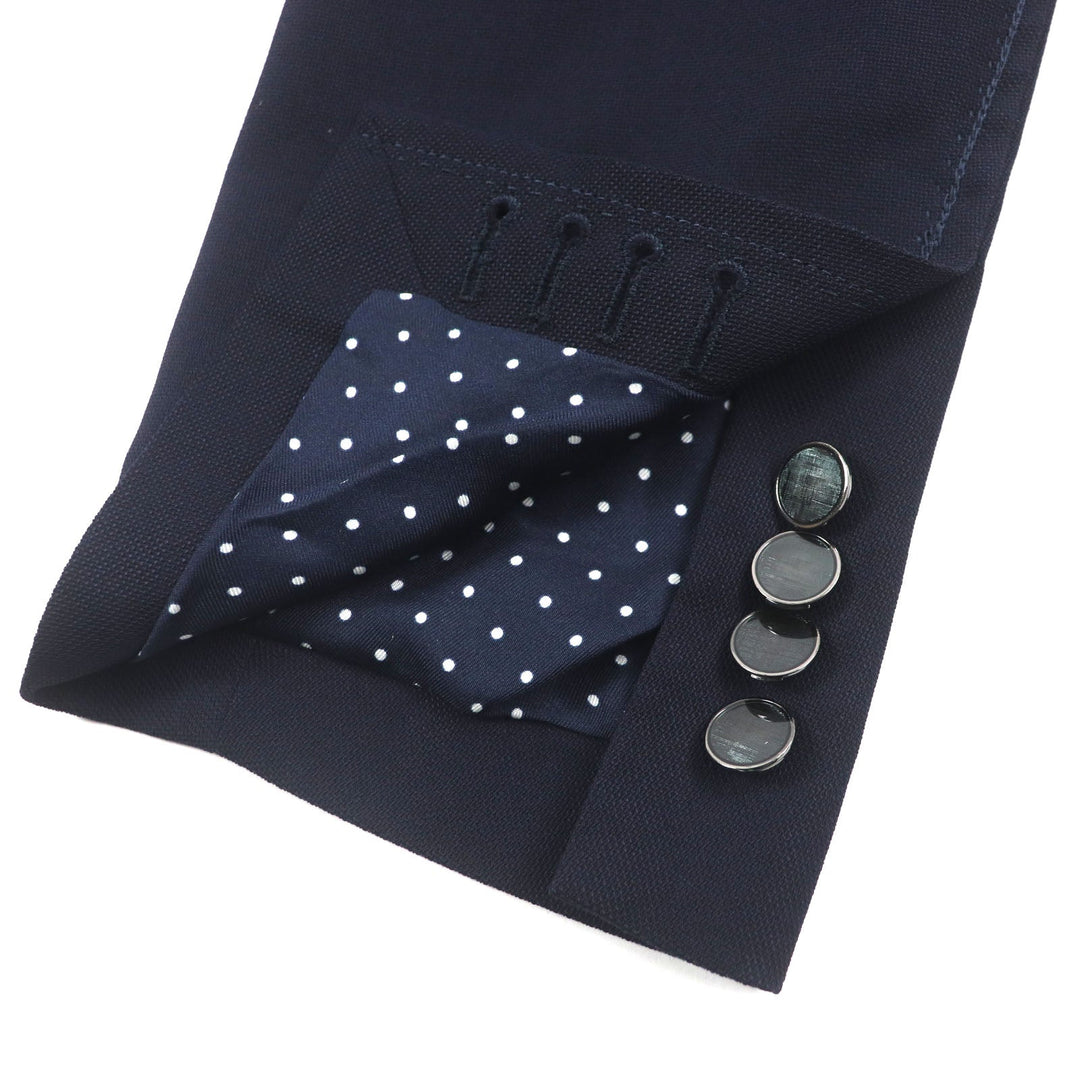 DOLCE&GABBANA tailored jacket G2LL9T Outer: 65% wool, Outer: 23% cotton, Outer: 9% nylon, Outer: 3% elastane (polyurethane), Lining: 100% silk Dark navy mens 52 Used Authentic