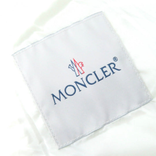 MONCLER Down jacket Outer material: 100% nylon, Outer material: 59% cotton, Outer material: 41% rayon, Lining: 100% nylon, Part: 100% polyester Ivory VEULES Women Zero size Used Authentic