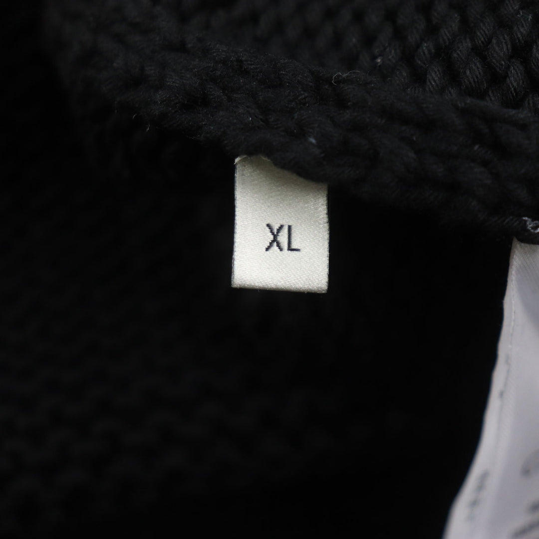 GUCCI sweater 514906 Main: 100% cotton, Part: 100% wool, Part: 100% wool black NEVER MARRY MITFORD mens XL Used Authentic