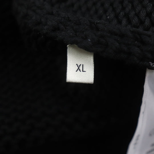 GUCCI sweater 514906 Main: 100% cotton, Part: 100% wool, Part: 100% wool black NEVER MARRY MITFORD mens XL Used Authentic