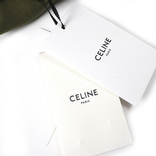 CELINE Short sleeve shirt 2C580106K Outer material: 100% cotton khaki Women 38 Used Authentic