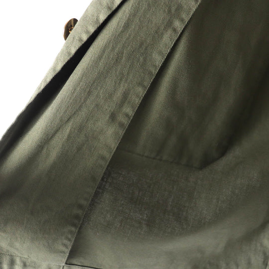 CELINE Short sleeve shirt 2C580106K Outer material: 100% cotton khaki Women 38 Used Authentic