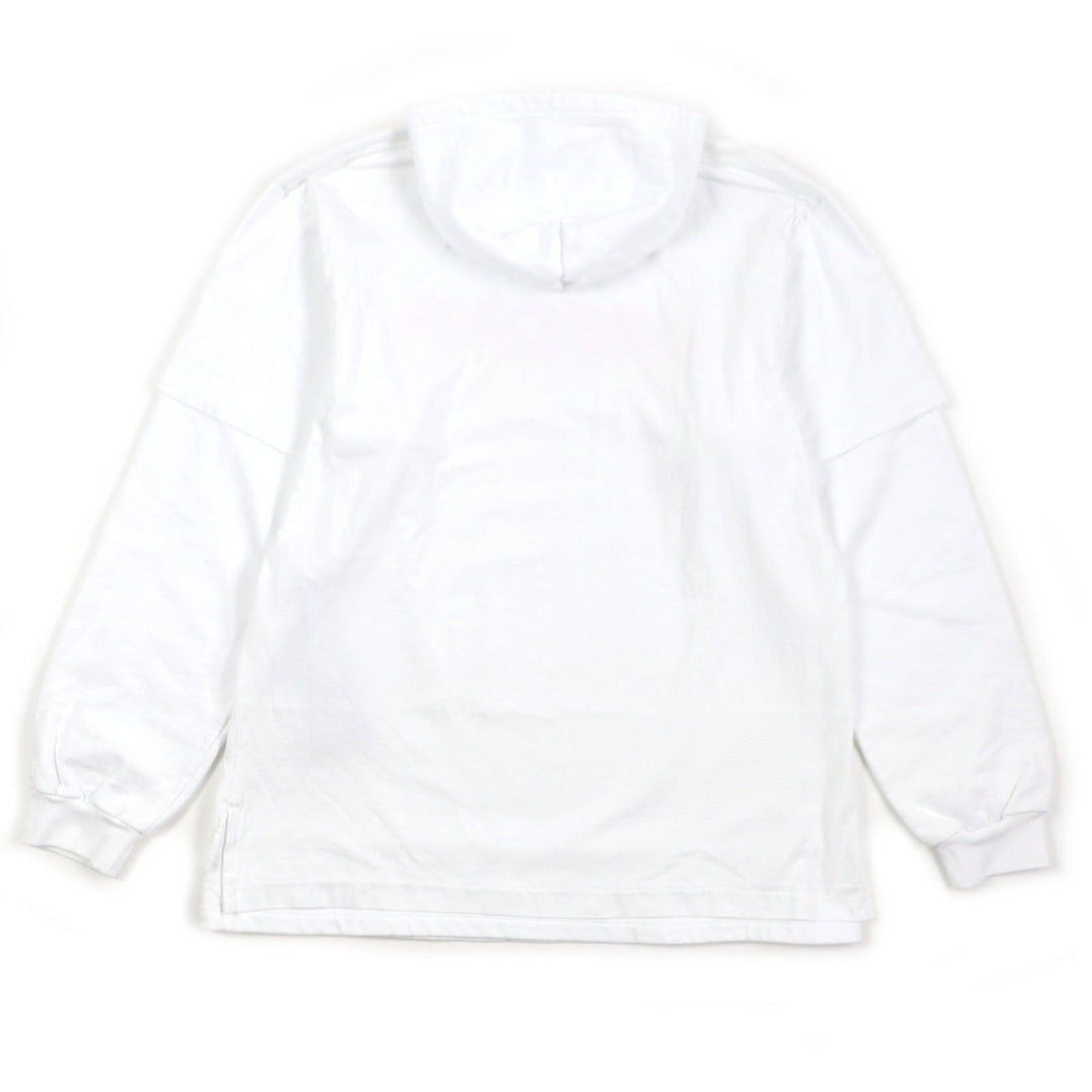 BALENCIAGA Hoodie 681029 Outer: 100% cotton, Outer: 100% cotton, Part: 97% cotton, Part: 3% polyurethane white mens XS Used Authentic