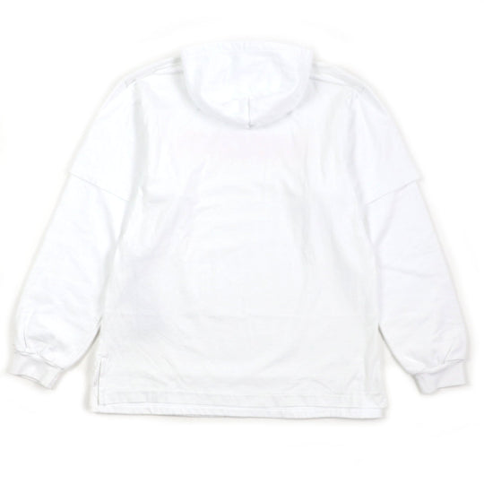 BALENCIAGA Hoodie 681029 Outer: 100% cotton, Outer: 100% cotton, Part: 97% cotton, Part: 3% polyurethane white mens XS Used Authentic