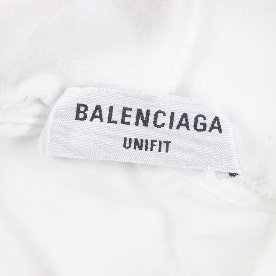 BALENCIAGA Hoodie 681029 Outer: 100% cotton, Outer: 100% cotton, Part: 97% cotton, Part: 3% polyurethane white mens XS Used Authentic