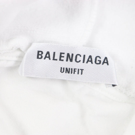BALENCIAGA Hoodie 681029 Outer: 100% cotton, Outer: 100% cotton, Part: 97% cotton, Part: 3% polyurethane white mens XS Used Authentic