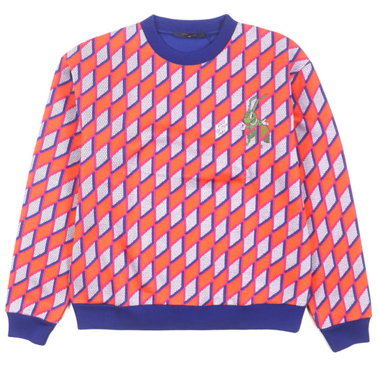 LOUIS VUITTON knit Main: 100% cotton Multi Diamond Damier mens S Used Authentic