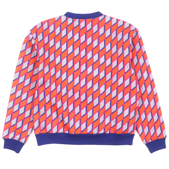 LOUIS VUITTON knit Main: 100% cotton Multi Diamond Damier mens L Used Authentic
