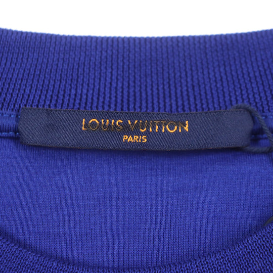 LOUIS VUITTON knit Main: 100% cotton Multi Diamond Damier mens L Used Authentic