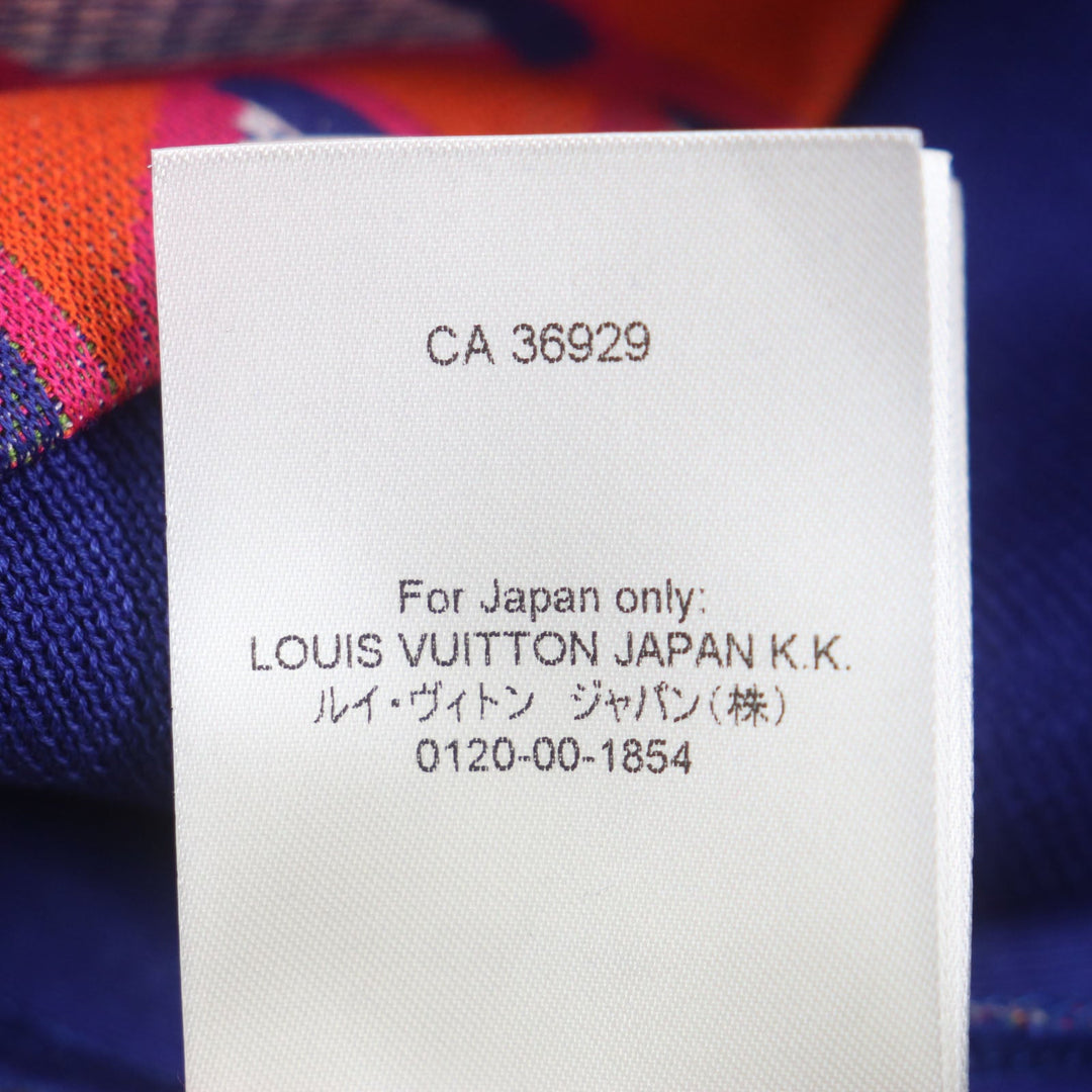 LOUIS VUITTON knit Main: 100% cotton Multi Diamond Damier mens L Used Authentic