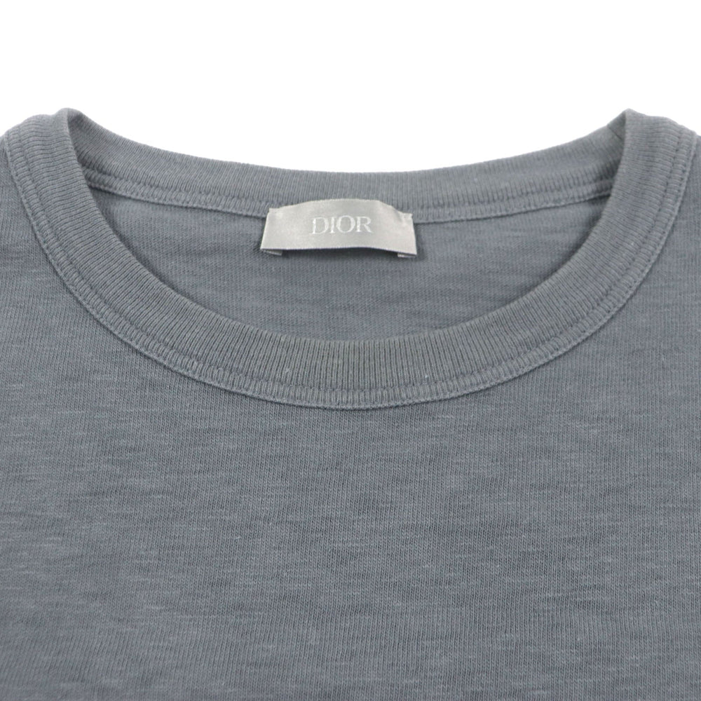 Dior HOMME Short sleeve T-shirt 393J696A0849 Main: 100% cotton gray Slub cotton jersey mens S Used Authentic