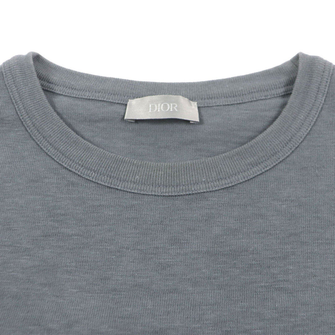 Dior HOMME Short sleeve T-shirt 393J696A0849 Main: 100% cotton gray Slub cotton jersey mens S Used Authentic