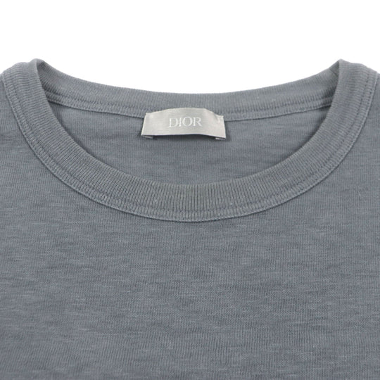 Dior HOMME Short sleeve T-shirt 393J696A0849 Main: 100% cotton gray Slub cotton jersey mens S Used Authentic