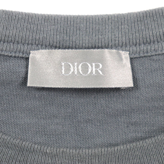 Dior HOMME Short sleeve T-shirt 393J696A0849 Main: 100% cotton gray Slub cotton jersey mens S Used Authentic