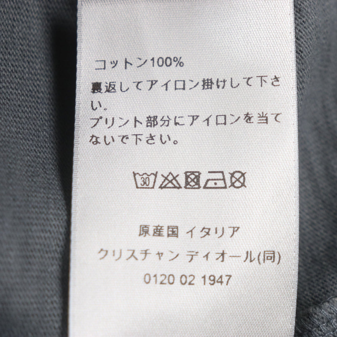 Dior HOMME Short sleeve T-shirt 393J696A0849 Main: 100% cotton gray Slub cotton jersey mens S Used Authentic
