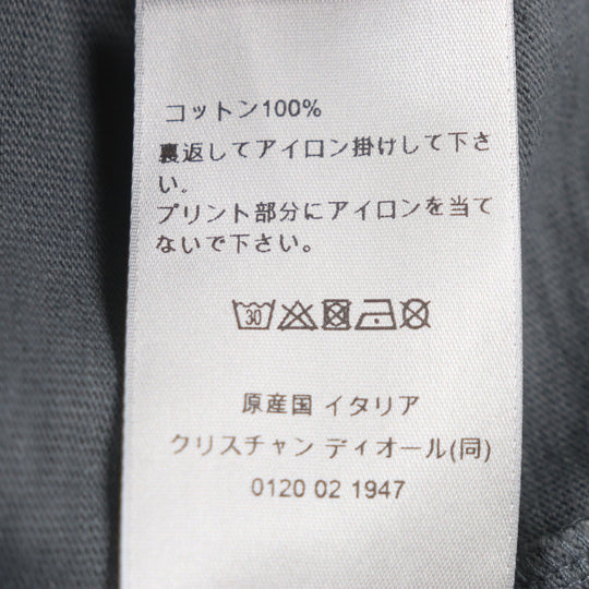 Dior HOMME Short sleeve T-shirt 393J696A0849 Main: 100% cotton gray Slub cotton jersey mens S Used Authentic