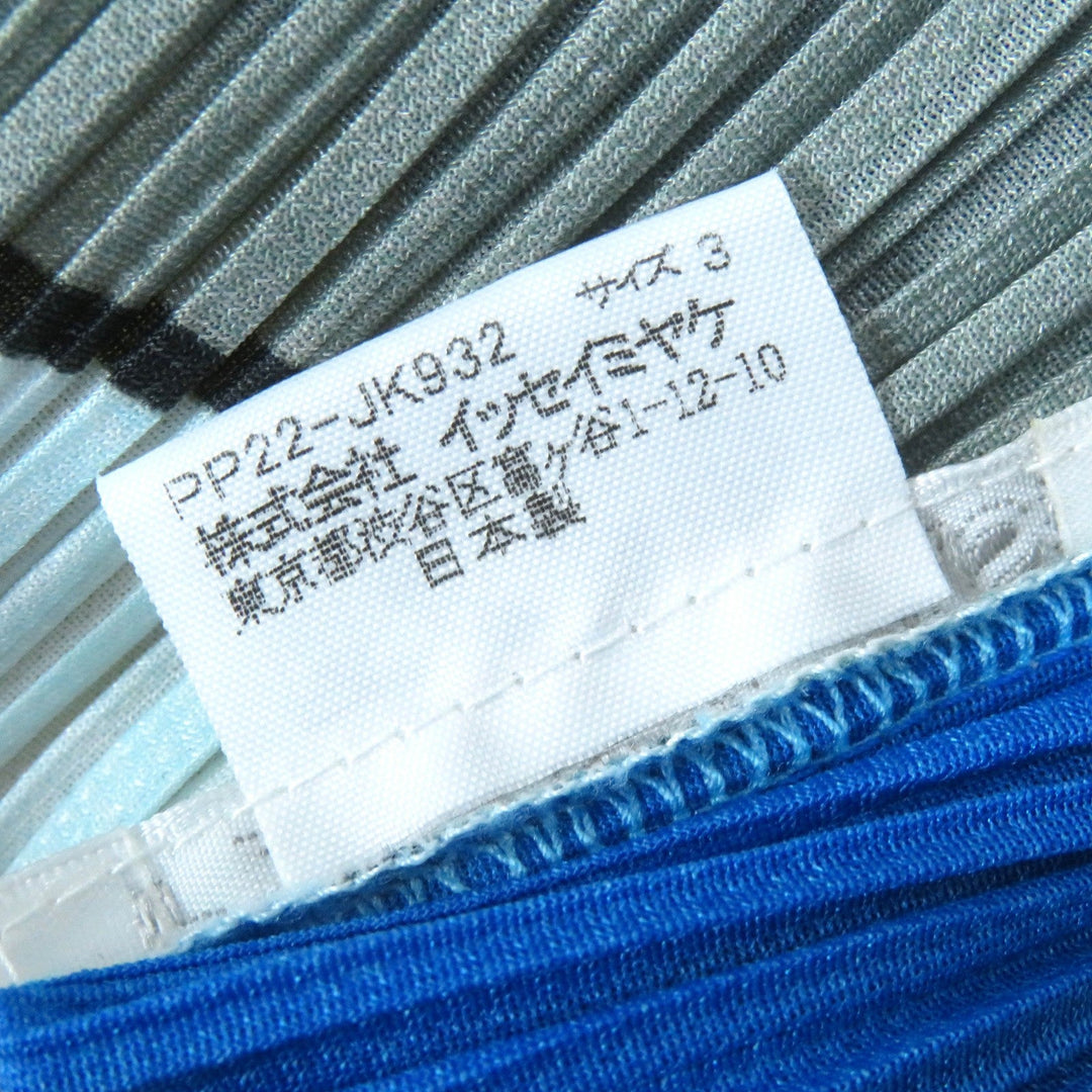 PLEATS PLEASE Cut PP22-JK932 Outer material: Polyester 100% Blue multicolor Women 3 Used Authentic
