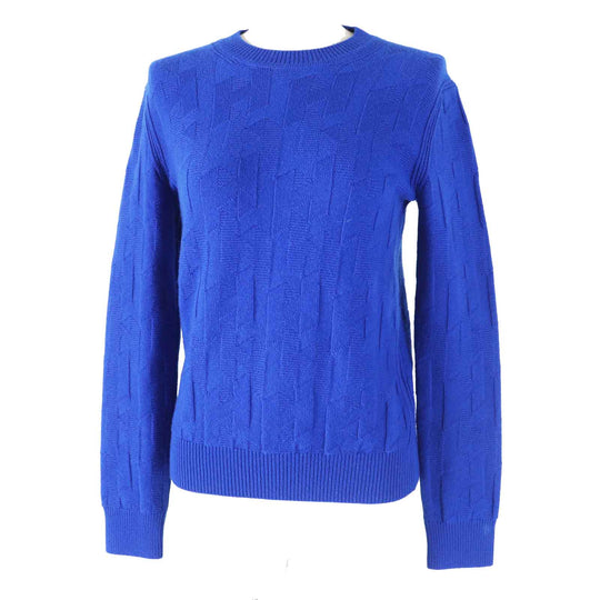 HERMES knit 4E2611D3 Main: 100% virgin wool Blue Ocean Women 34 Used Authentic