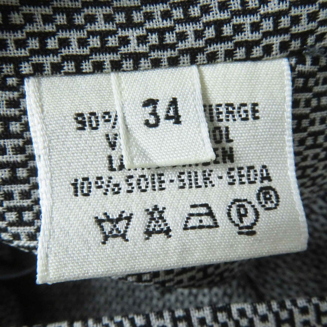 HERMES skirt Outer material: 90% wool, Outer material: 10% silk Black beige Margiela period Women 34 Used Authentic