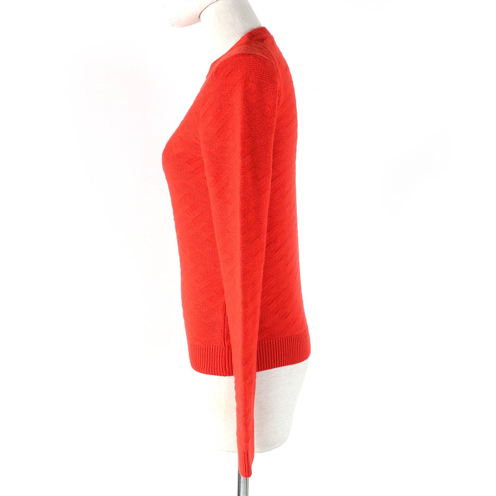 HERMES knit 2E2624DE Main: 100% wool Red Women 34 Used Authentic