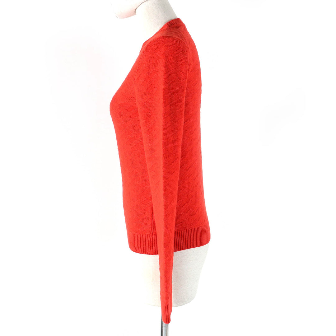 HERMES knit 2E2624DE Main: 100% wool Red Women 34 Used Authentic