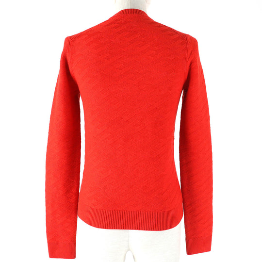 HERMES knit 2E2624DE Main: 100% wool Red Women 34 Used Authentic