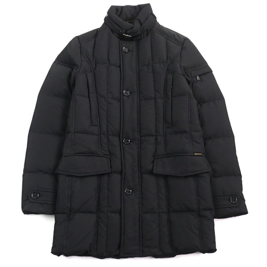 MOORER Down jacket Outer: 100% polyester, Lining: 50% polyester, Lining: 50% nylon, Sleeve lining: 100% nylon, Filling: down black VALENTE-KM mens 44 Used Authentic