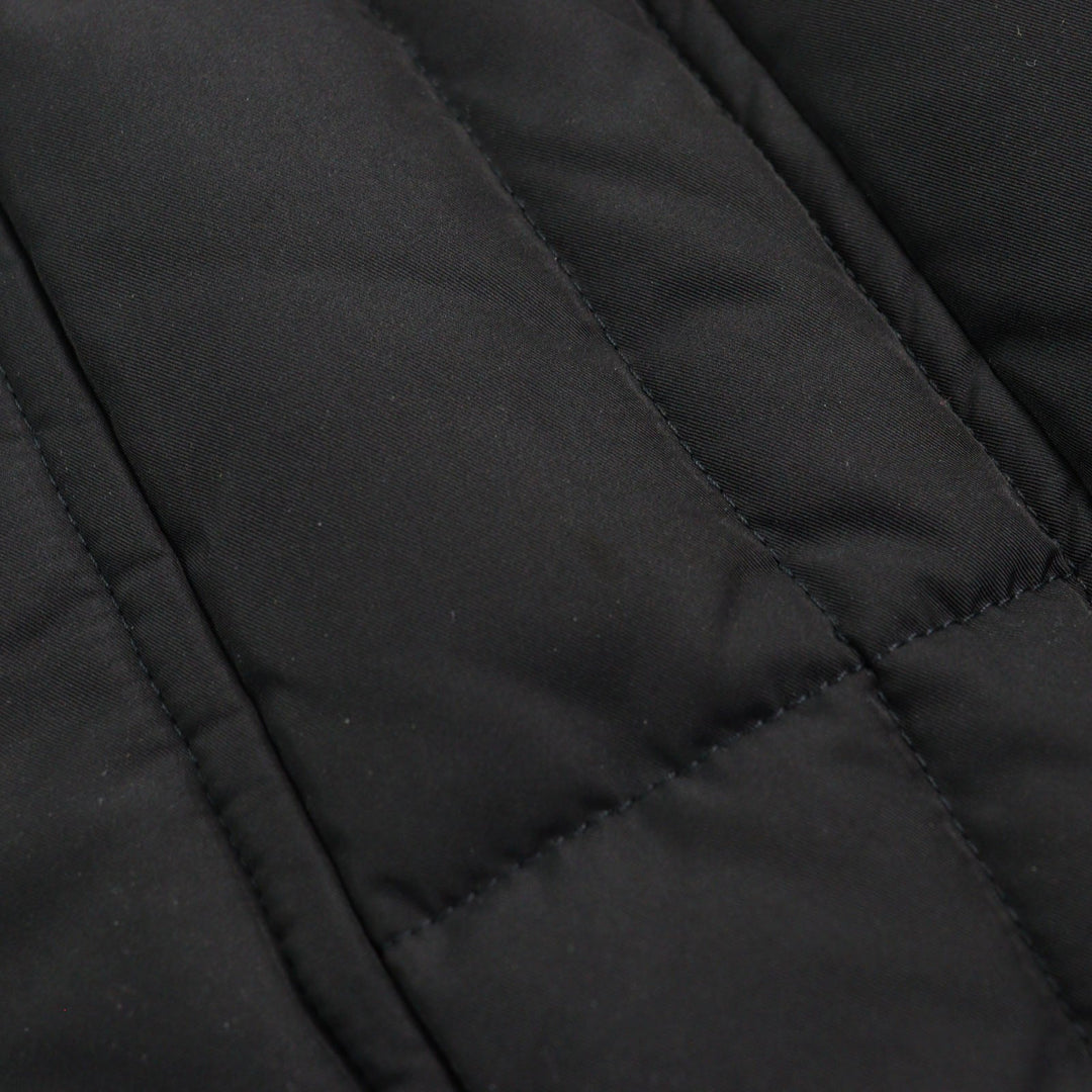 MOORER Down jacket Outer: 100% polyester, Lining: 50% polyester, Lining: 50% nylon, Sleeve lining: 100% nylon, Filling: down black VALENTE-KM mens 44 Used Authentic