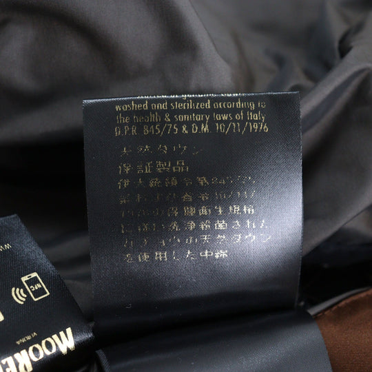 MOORER Down jacket Outer: 100% polyester, Lining: 50% polyester, Lining: 50% nylon, Sleeve lining: 100% nylon, Filling: down black VALENTE-KM mens 44 Used Authentic