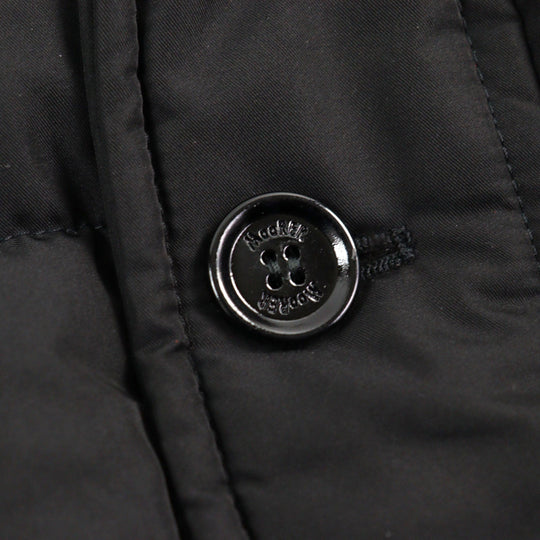 MOORER Down jacket Outer: 100% polyester, Lining: 50% polyester, Lining: 50% nylon, Sleeve lining: 100% nylon, Filling: down black VALENTE-KM mens 44 Used Authentic